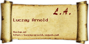 Luczay Arnold névjegykártya